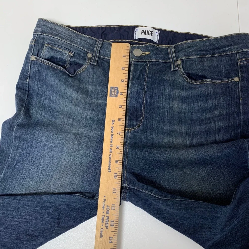 PAIGE Hoxton Straight Jeans Womens 32x30‎ Nottingham Dark Blue High Rise Stretch